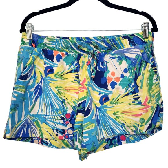 Lily Pulitzer Katia Colorful Drawstring Shorts Size M - Picture 1 of 6